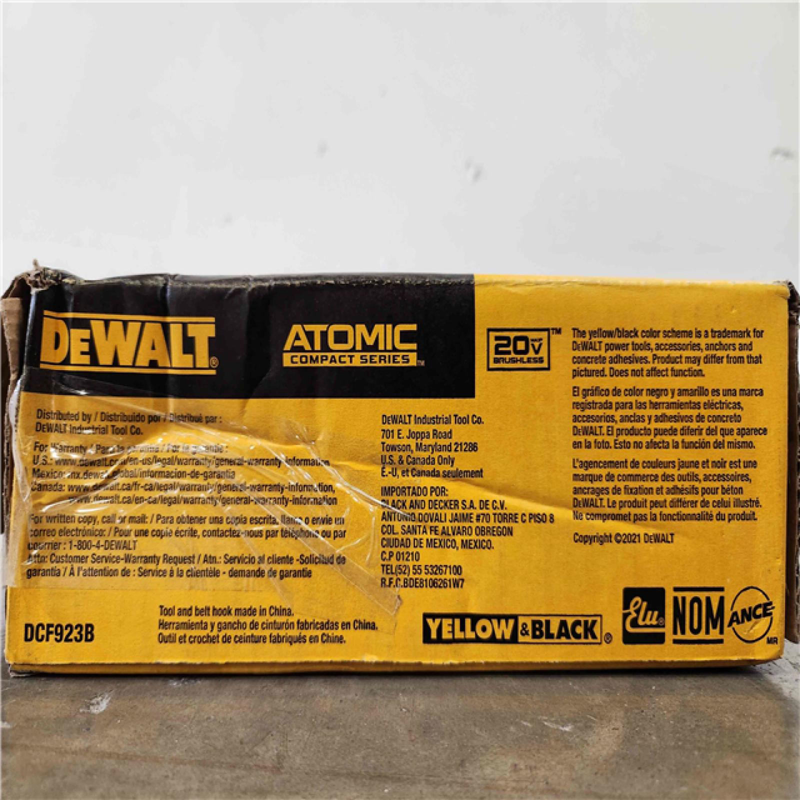Phoenix Location Appears NEW DEWALT ATOMIC 20V MAX Cordless Brushless 3/8 in.Variable Speed Impact Wrench (Tool Only) DCF923B