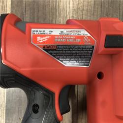 AS-IS Milwaukee  FUEL 12-Volt Lithium-Ion Brushless Cordless 18-Gauge 1-1/2 in. Compact Brad Nailer (Tool Only)