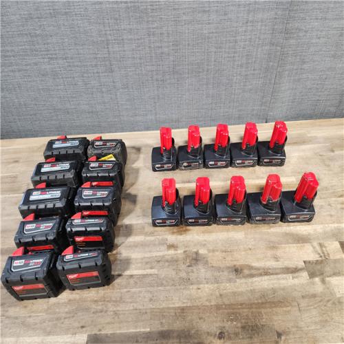 HOUSTON LOCATION - AS-IS MILWAUKEE BATTERY PACK QTY - 20