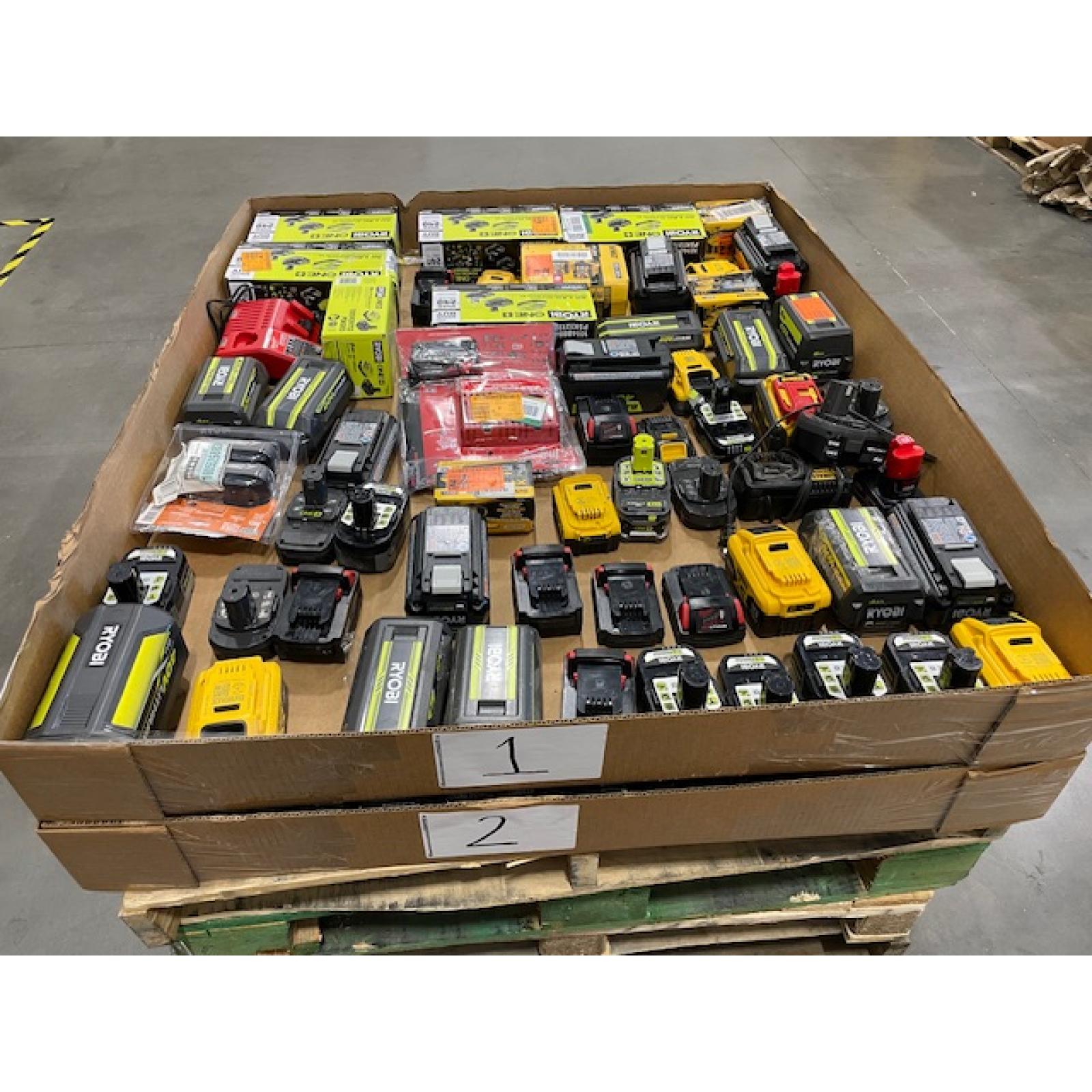 DALLAS LOCATION - AS-IS BATTERY AND CHARGERS PALLET