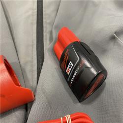 AS-IS Milwaukee Men's X-Large 12-Volt Lithium-Ion Cordless Tough Shell Gray Heated Jacket Kit