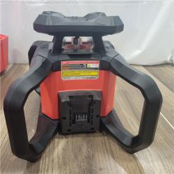 AS-IS Milwaukee  M18 2000 Ft. Red Exterior Rotary Laser Level Kit with Receiver and Receiver Clamp