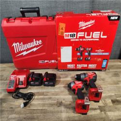 HOUSTON LOCATION - AS-IS (APPEARS LIKE NEW) Milwaukee M18 FUEL ONE-KEY 18-Volt Lithium-Ion Brushless Cordless Hammer Drill/Impact Driver Combo Kit w/(2) 5.0Ah Batteries, Case