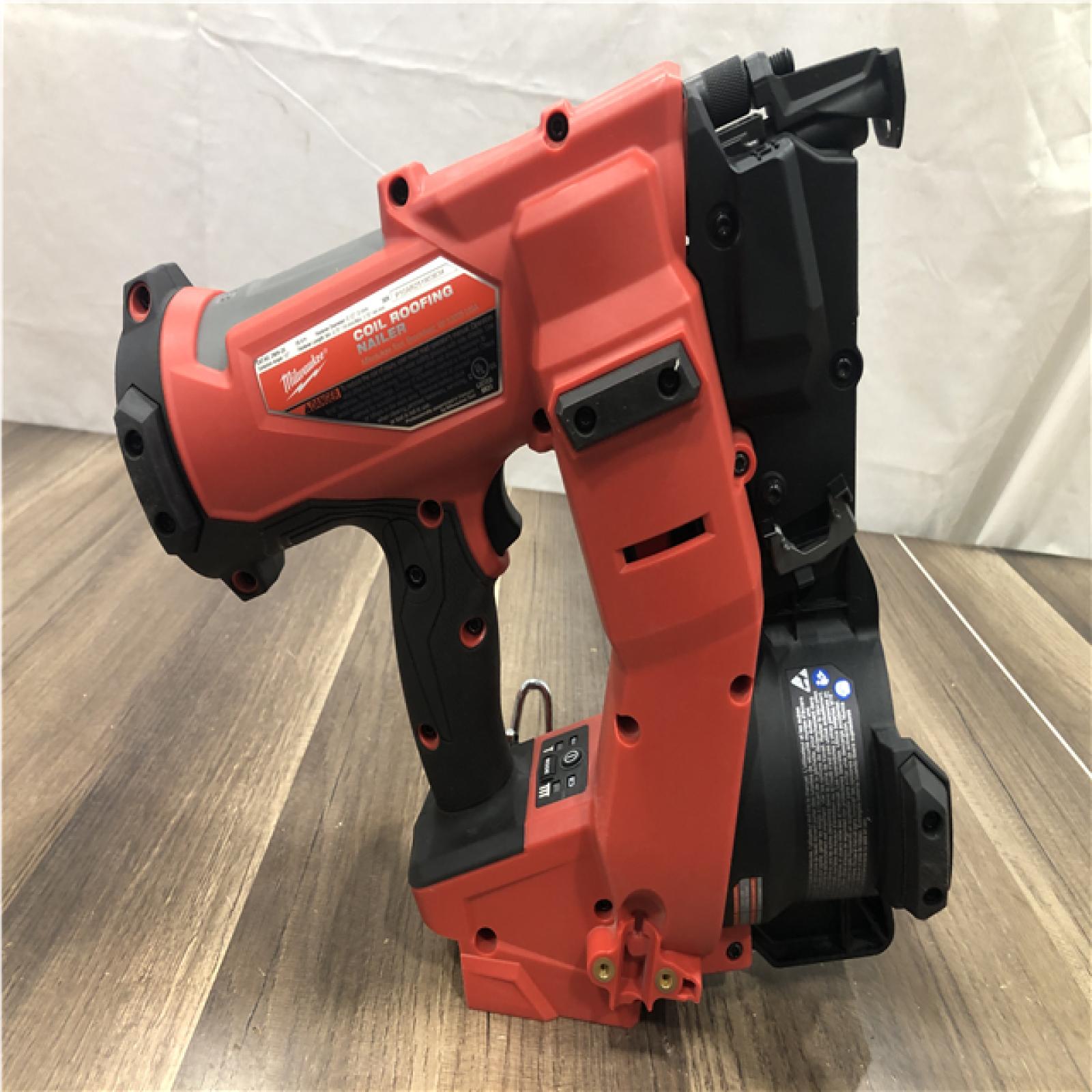 AS-IS Milwaukee FUEL 18-Volt Lithium-Ion Brushless Cordless Coil Roofing Nailer (Tool Only)