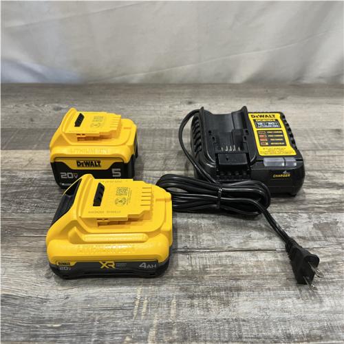 AS-IS DEWALT 20V MAX Lithium-Ion Starter Kit with 4.0 Ah and 5.0 Ah Batteries and Charger