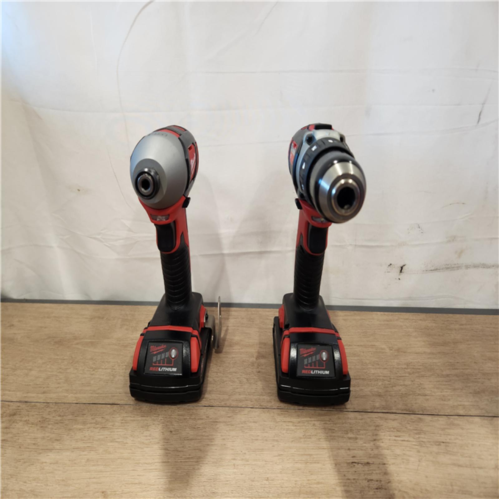 AS-IS- Milwaukee 18V Lithium-Ion Cordless Drill Driver/Impact Driver Combo Kit