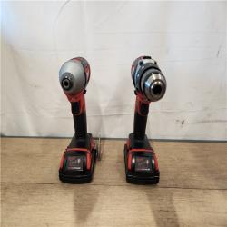 AS-IS- Milwaukee 18V Lithium-Ion Cordless Drill Driver/Impact Driver Combo Kit