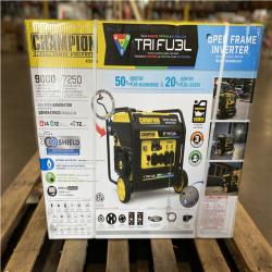 DALLAS LOCATION - NEW! CHAMPION 9000-Watt Electric Start Tri Fuel Generator  CO Shield
