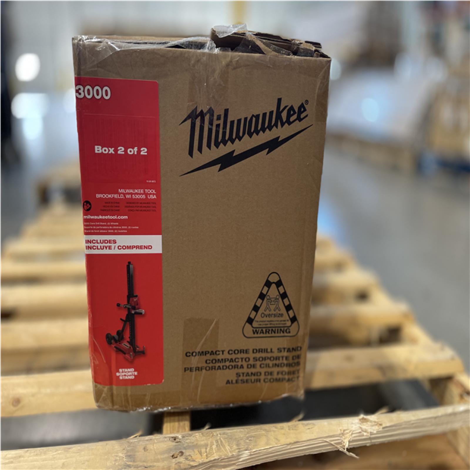 DALLAS LOCATION- AS-IS MILWAUKEE Compact Core Drill Stand (BOX 2 OF 2 STAND ONLY)