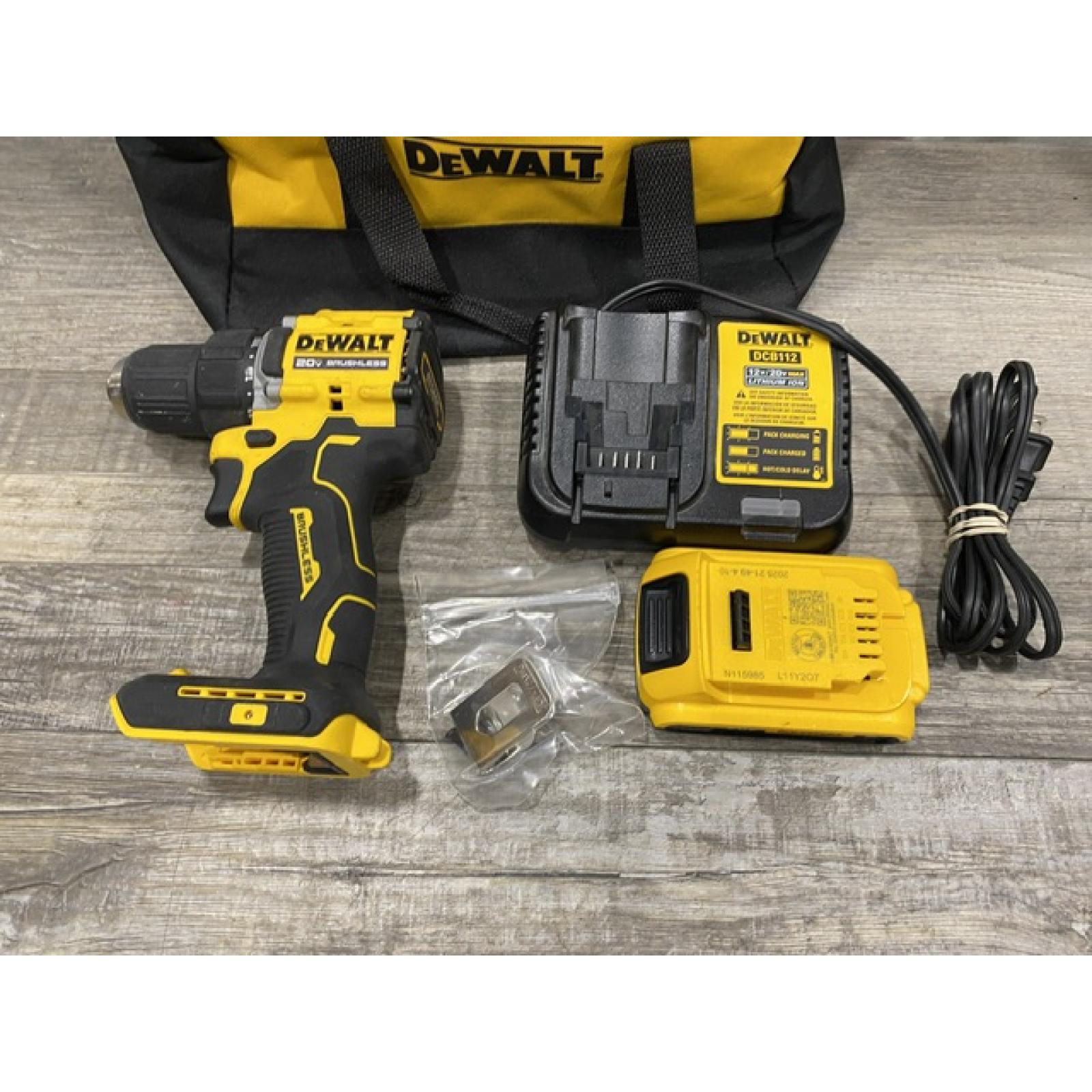 AS-IS DEWALT Atomic 20V Lithium-Ion Cordless Compact 1/2 in. Drill/Driver Kit