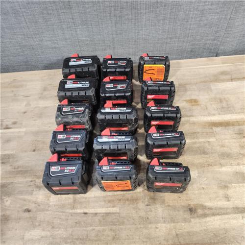HOUSTON LOCATION - AS-IS MILWAUKEE BATTERY PACK QTY - 15