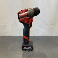 AS-IS - Milwaukee M12 FUEL 12-Volt Lithium-Ion Brushless Cordless 1/2 in. Hammer Drill with High Output 5Ah Battery