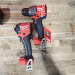 HOUSTON LOCATION - AS-IS (APPEARS LIKE NEW) Milwaukee FUEL 18V Lithium-Ion Brushless Cordless Hammer Drill and Impact Driver Combo Kit