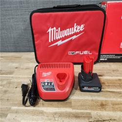 HOUSTON LOCATION - AS-IS (APPEARS LIKE NEW) Milwaukee FUEL 12V Li-Ion Brushless Cordless Stubby 3/8 in. Impact Wrench Kit