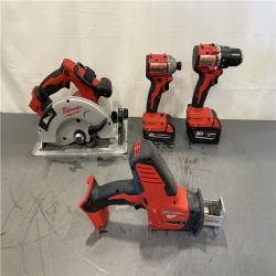 AS-IS - Milwaukee M18 18-Volt Lithium-Ion Brushless Cordless Combo Kit (4-Tool)