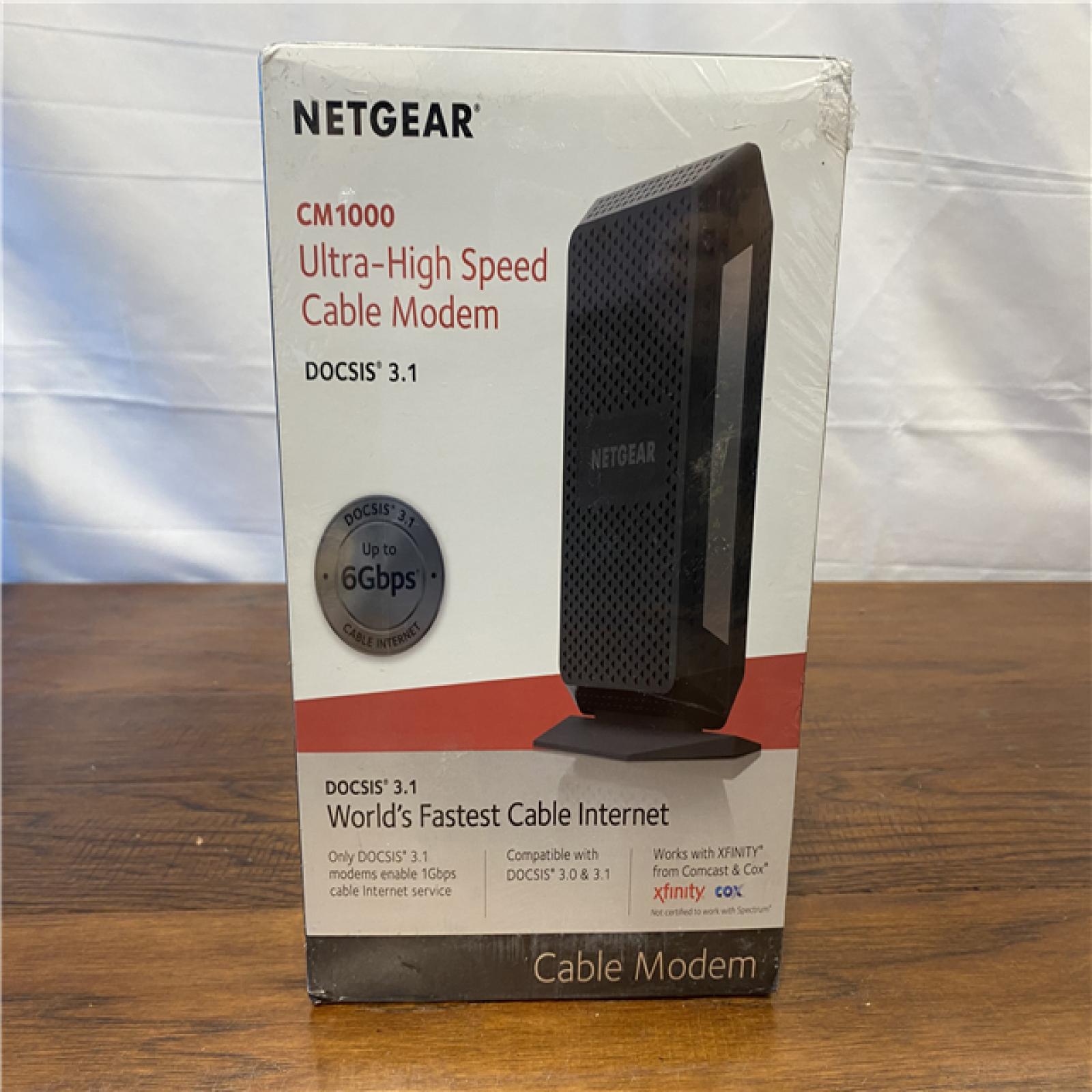 NEW!Netgear Cable Modem Cm1000 - Compatible with All Cable Providers Including Xfinity by Comcast  Spectrum  Cox | for Cable Plans up to 1 Gigabit | Docsi