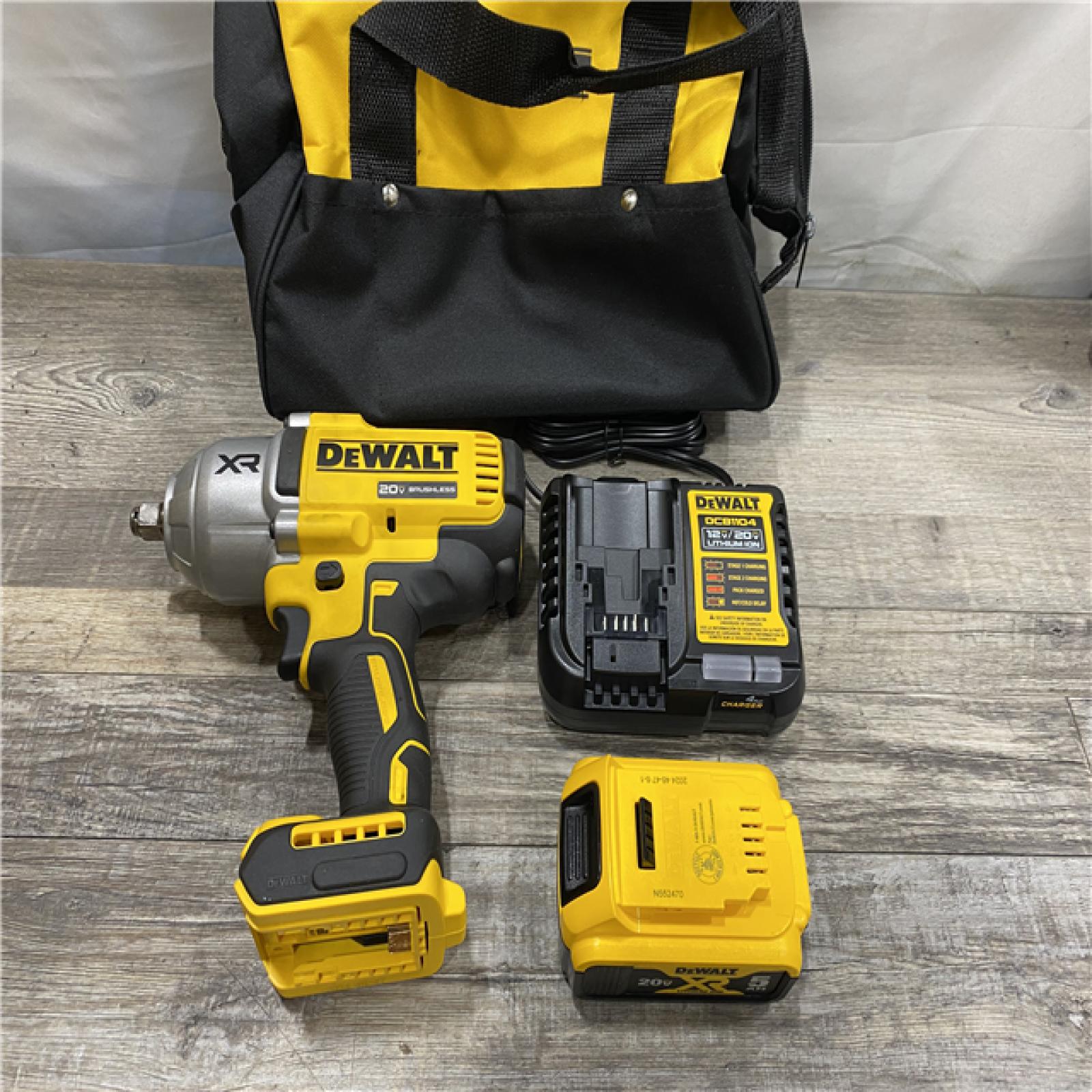 AS-IS DEWALT 20V MAX Lithium-Ion Cordless 1/2 in. Impact Wrench Kit