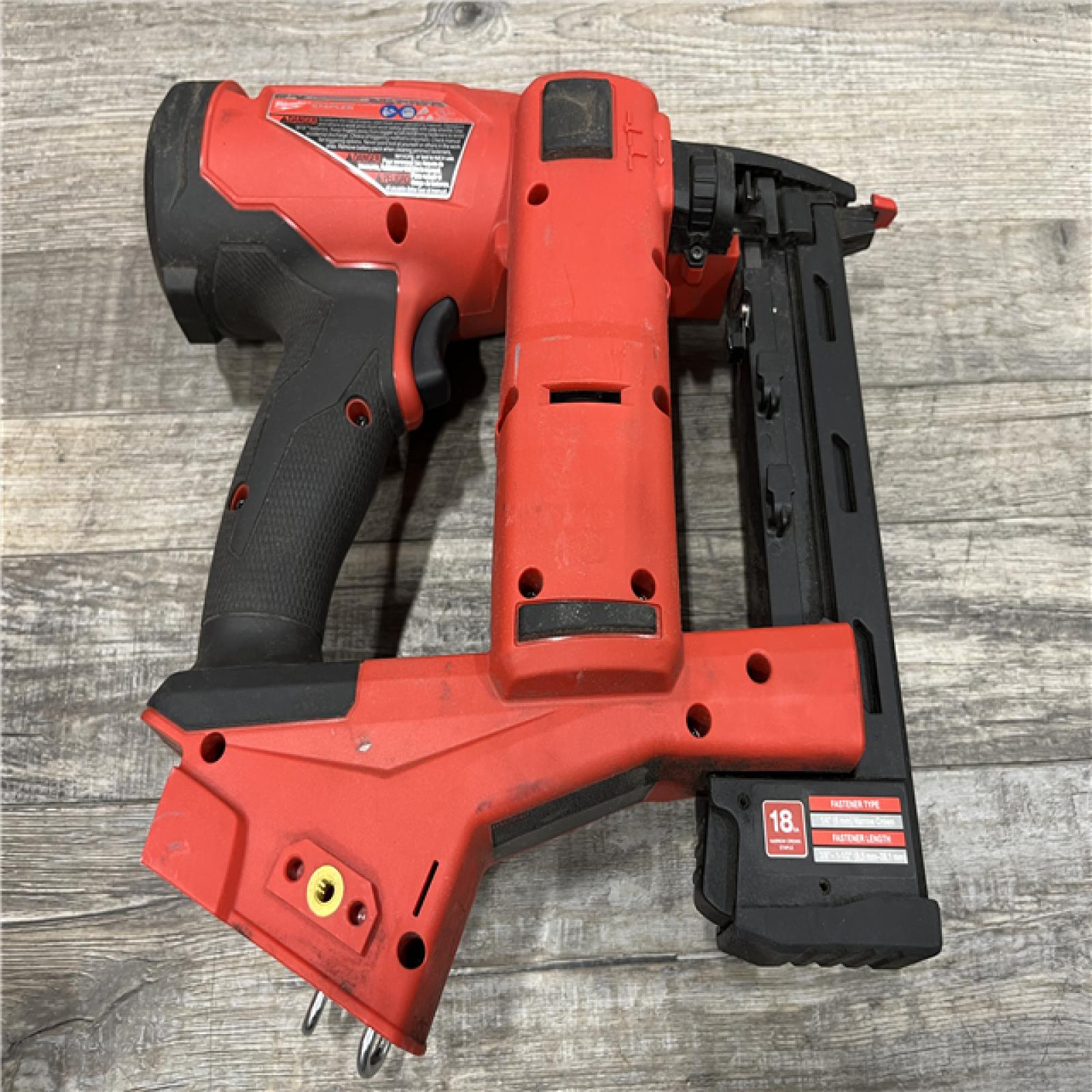 AS-IS Milwaukee FUEL 18-Volt Lithium-Ion Brushless Cordless 18-Gauge 1/4 in. Narrow Crown Stapler (Tool-Only)