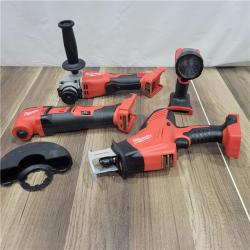 AS-IS  Milwaukee M18 18-Volt Lithium-Ion Cordless Combo Kit 7-Tool with 2-Batteries, Charger and Tool Bag