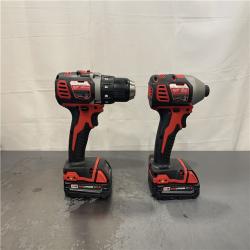 AS-IS- Milwaukee 18V Cordless Brushed 2-Tool Drill/Driver and Impact Driver Kit