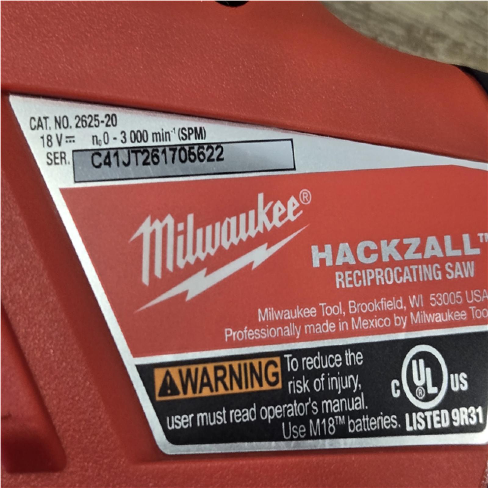AS-IS Milwaukee 18V Lithium-Ion Cordless HACKZALL Reciprocating Saw (Tool-Only)