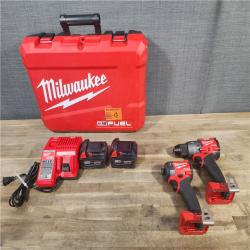 HOUSTON LOCATION - AS-IS MILWAUKEE FUEL 18V Lithium-Ion Brushless Cordless Hammer Drill and Impact Driver Combo Kit (2-Tool) with 2 Batteries