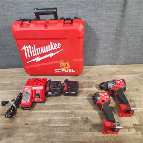 HOUSTON LOCATION - AS-IS MILWAUKEE FUEL 18V Lithium-Ion Brushless Cordless Hammer Drill and Impact Driver Combo Kit (2-Tool) with 2 Batteries