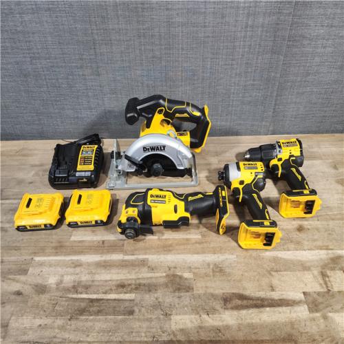 HOUSTON LOCATION - AS-IS DEWALT 4 TOOL COMBO KIT W/ (2) BATTERY & CHARGER