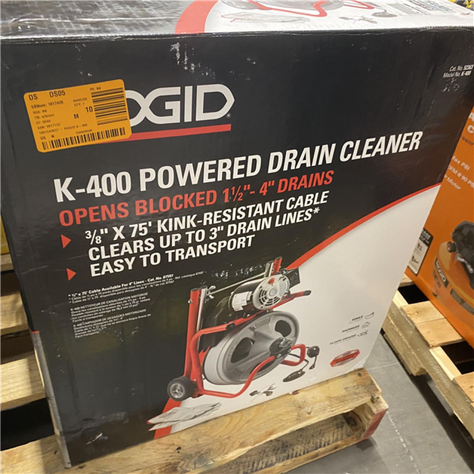Dallas Location - As-Is RIDGID K-400 Drain Cleaning Snake Auger