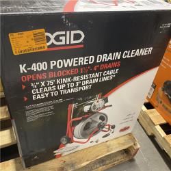 Dallas Location - As-Is RIDGID K-400 Drain Cleaning Snake Auger