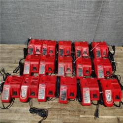 HOUSTON LOCATION - AS-IS MILWAUKEE BATTERY CHARGER PACK QTY - 16