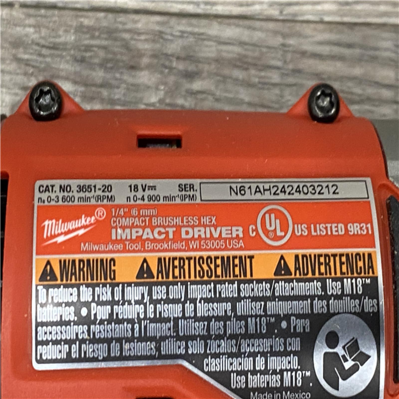 AS-IS Milwaukee 18-Volt Lithium-Ion Brushless Cordless Compact Hammer Drill/Impact Combo Kit