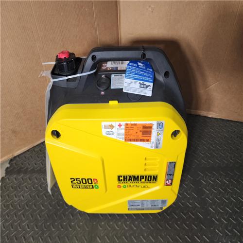 HOUSTON LOCATION - AS-IS CHAMPION 2500/1850-Watt Recoil Start Gasoline/Propane Powered Dual Fuel Inverter Generator with Quiet Technology and CO Shield