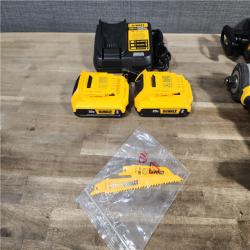 HOUSTON LOCATION - AS-IS DEWALT 4 TOOL COMBO KIT W/ (2) BATTERY & CHARGER
