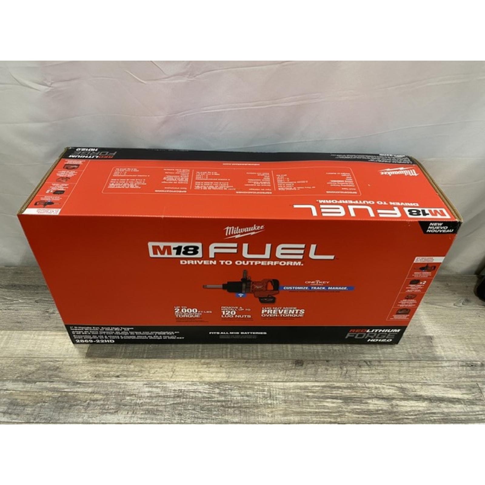 NEW - Milwaukee FUEL 18V Lithium-Ion Brushless Cordless 1 in. Impact Wrench Extended Reach D-Handle Kit