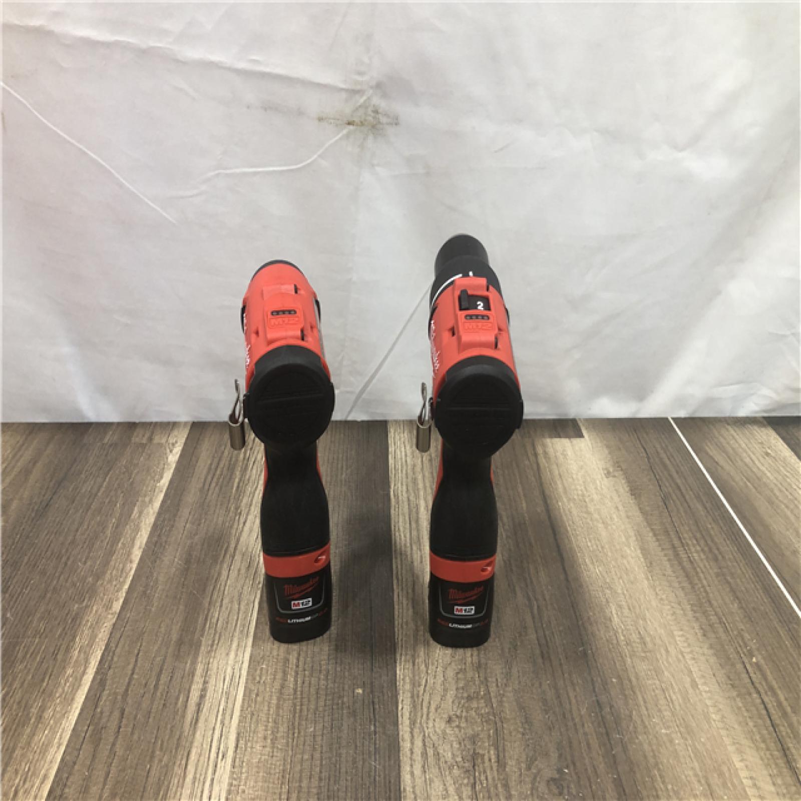 AS-IS Milwaukee 12-Volt Lithium-Ion Brushless Cordless Subcompact Drill and Impact Driver Combo Kit