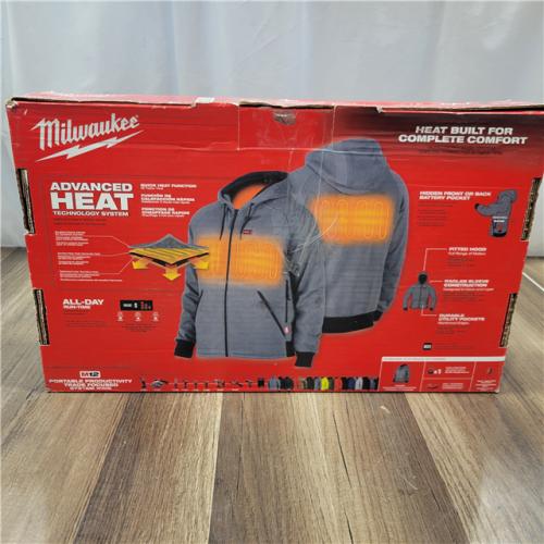 AS-IS  Milwaukee M12 Lithium-Ion Cordless Gray Heated Jacket Hoodie Kit (2X-Large)