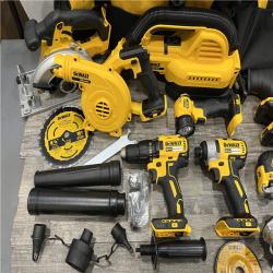 AS-IS DEWALT 20-Volt Max Lithium-Ion 10-Tool Cordless Combo Kit with Two 2.0 Ah Batteries  Charger and 2 Bags