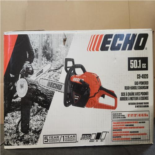 Phoenix LIKE NEW ECHO 18 in. 50.1 cc 2-Stroke Gas Rear Handle Chainsaw