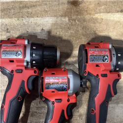 Houston Location AS-IS Milwaukee Hammer Drill Driver and Drill Driver and impact Driver and Batteries QTY/2 with Charger