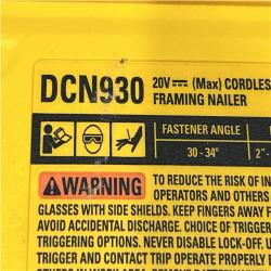 AS-IS DEWALT 20V 30 Degree Cordless Framing Nailer (Tool-Only)