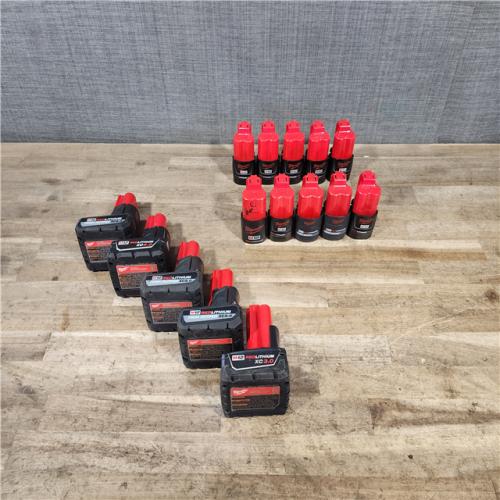 HOUSTON LOCATION - AS-IS MILWAUKEE BATTERY PACK QTY - 15