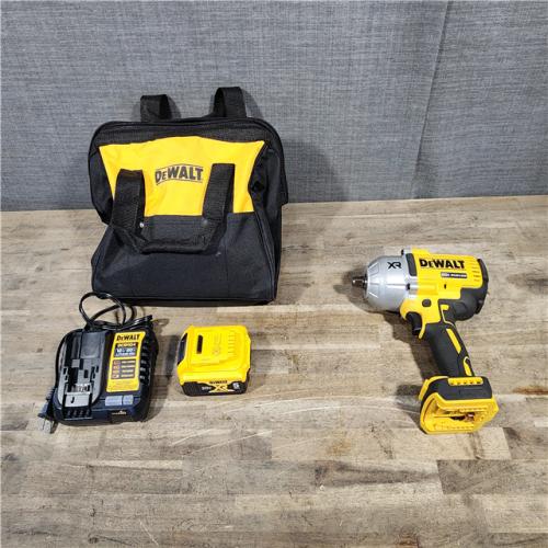HOUSTON LOCATION - AS-IS Dewalt 20V MAX Lithium-Ion Cordless 1/2 in. Impact Wrench Kit W/ BATTERY & CHARGER