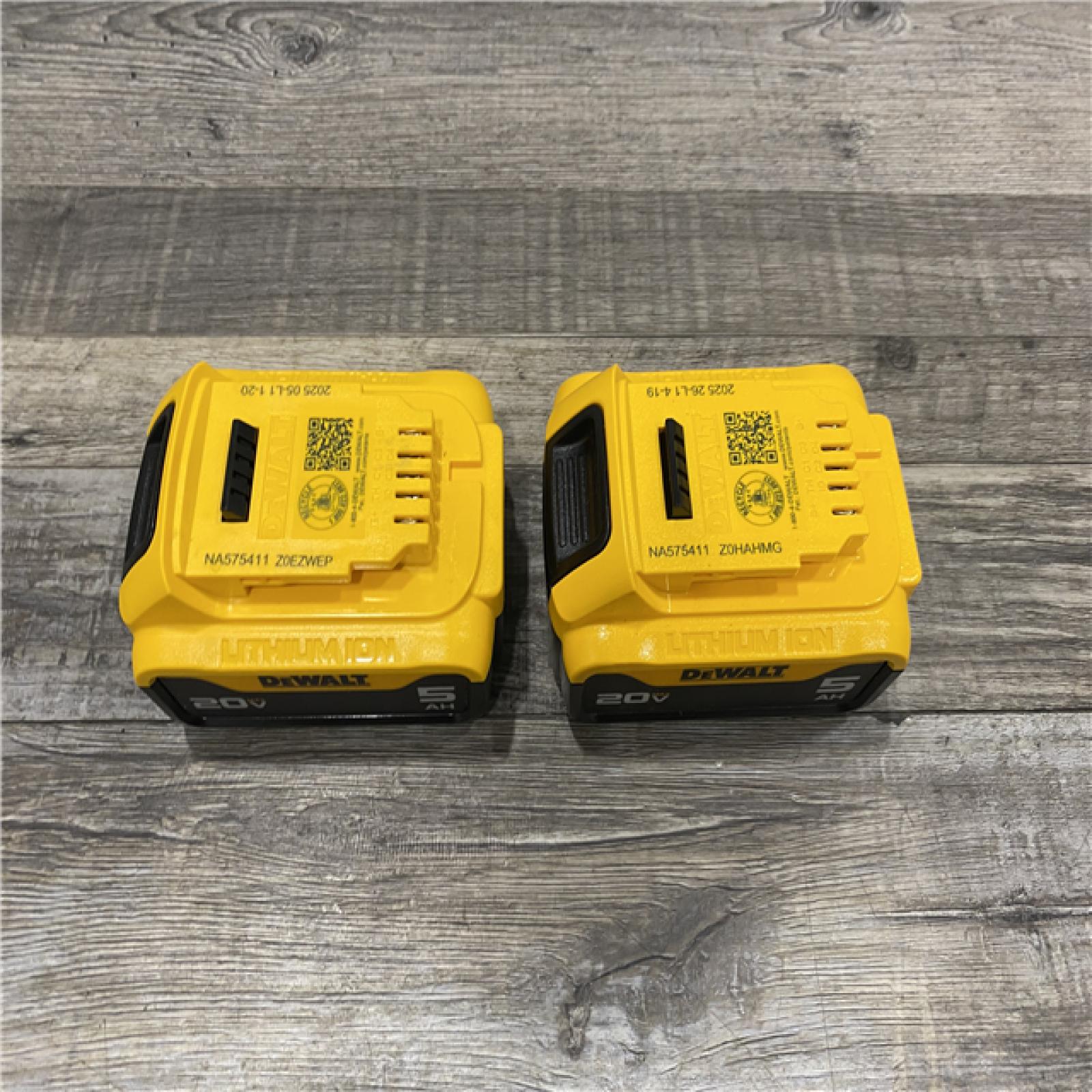 AS-IS DEWALT 20V MAX Lithium-Ion 5.0Ah Battery (2-Pack)