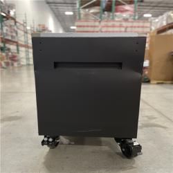 DALLAS LOCATION- Husky 96 in. W x 24 in. D 16-Drawer Heavy-Duty Mobile Workbench with Stainless Steel Top in Matte Black
