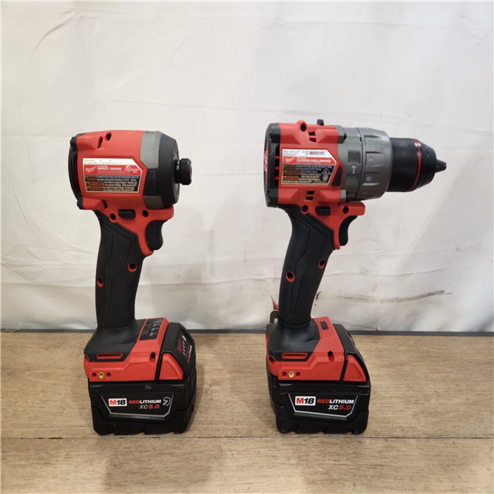AS-IS- Milwaukee  FUEL 18V Lithium-Ion Brushless Cordless Hammer Drill and Impact Driver Combo Kit