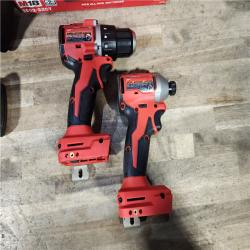 HOUSTON LOCATION - AS-IS Milwaukee M18 18V Lithium-Ion Brushless Cordless Compact Drill/Impact Combo Kit (2-Tool) W/(2) 2.0 Ah Batteries  Charger & Bag