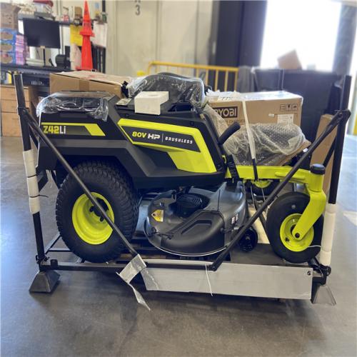 DALLAS LOCATION - RYOBI 80V HP Brushless 42 in. Battery Electric Cordless Zero Turn Riding Mower (2) 80V Batteries (2) 40V Batteries and Charger