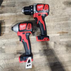 HOUSTON LOCATION - AS-IS Milwaukee 18V Cordless Brushed 2-Tool Drill/Driver and Impact Driver Kit