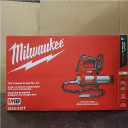 Phoenix NEW Milwaukee M18 18V Lithium-Ion Cordless Grease Gun 2-Speed with (1) 1.5Ah Batteries  Charger  Tool Bag (SEALED)